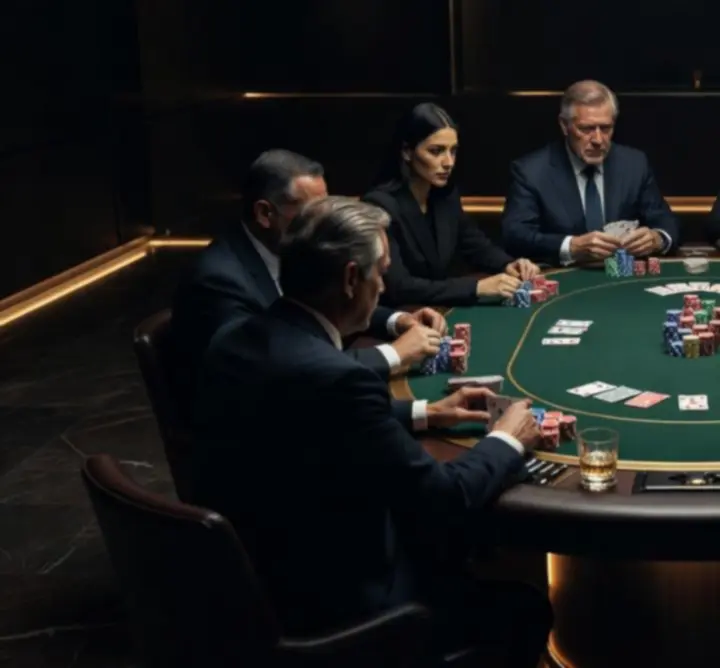 Élő póker verseny Budapesten, high roller asztallal és elegáns játékosokkal.